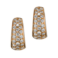 Pendientes-aro-oro-rosa-diamantes - Ref J4779PB