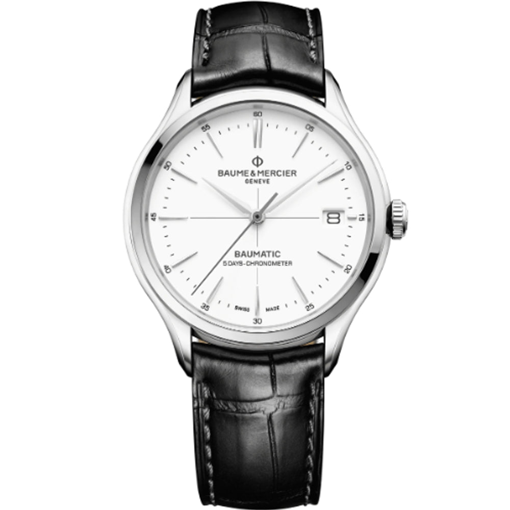 Baume_et_Mercier_reloj  hombre Clifton Baumatic esfera blanca_M0A10518_Chocrón Joyeros