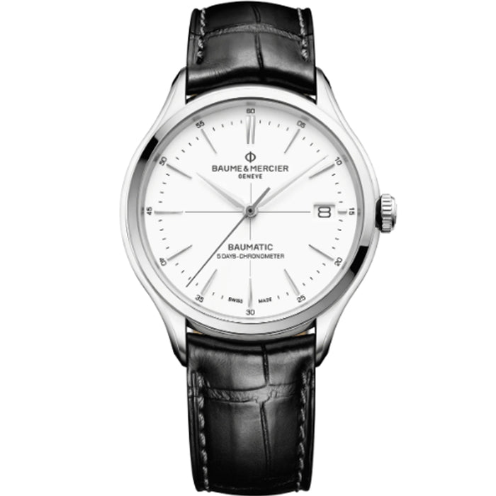 Baume_et_Mercier_reloj  hombre Clifton Baumatic esfera blanca_M0A10518_Chocrón Joyeros