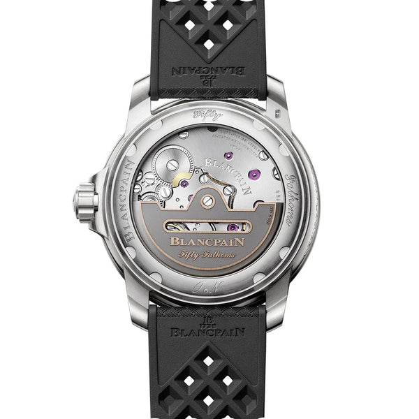 BlancPain_Fifty_Fathoms_Automatique_esfera_negra_caucho_vista_posterior_501012B30B64B