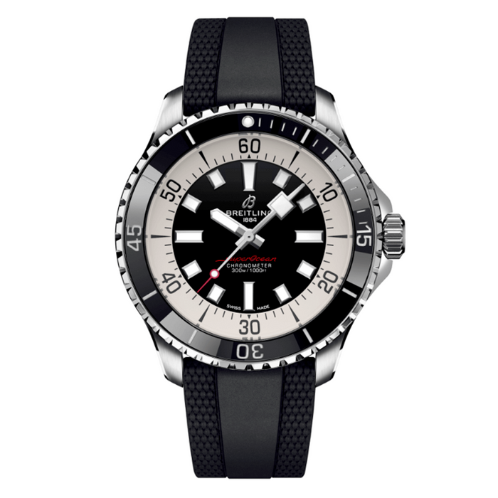 Breitling SUPEROCEAN AUTOMATIC 44 esfera negra caucho_ A17376211B1S1_Chocron