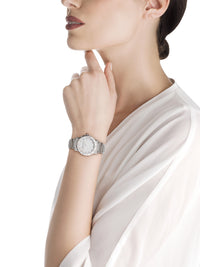 Bulgari Bulgari Lady Acero e índices con brillantes 33 mm