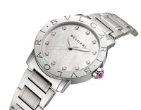 Bulgari Bulgari Lady Acero e índices con brillantes 33 mm