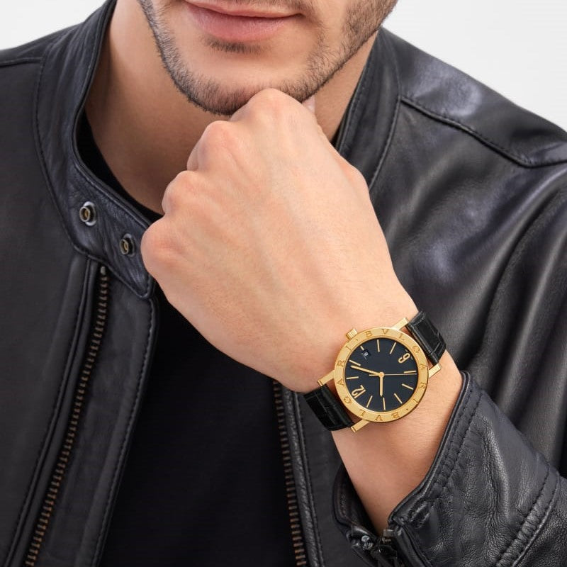 Bulgari Bulgari esfera negra con caja de oro 18qt 38mm