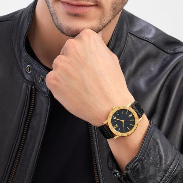Bulgari Bulgari esfera negra con caja de oro 18qt 38mm