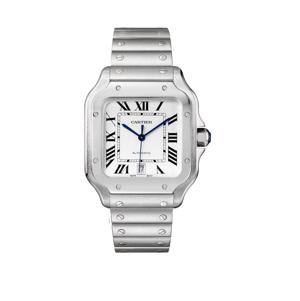 Cartier Santos Acero esfera blanca