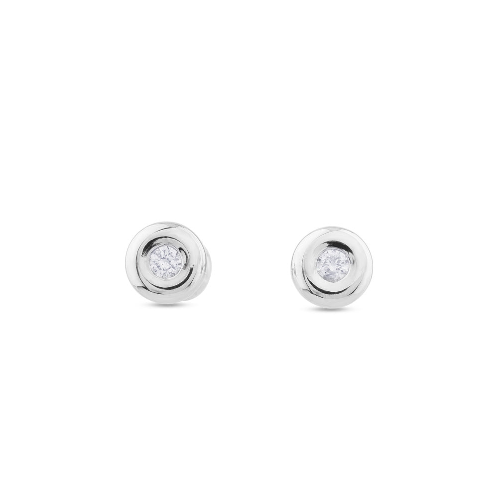Pendiente-chatón-oro-blanco-diamante - Ref J4409TB