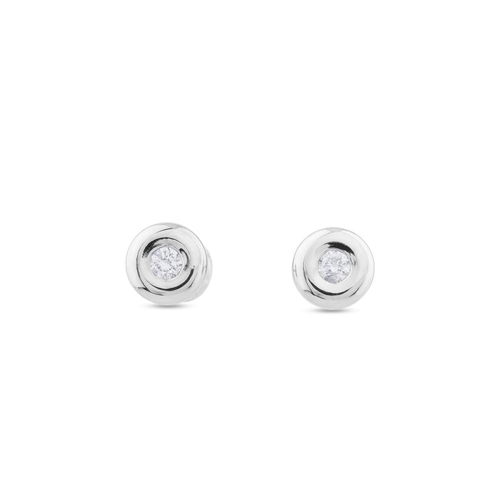 Pendiente-chatón-oro-blanco-diamante - Ref J4409TB