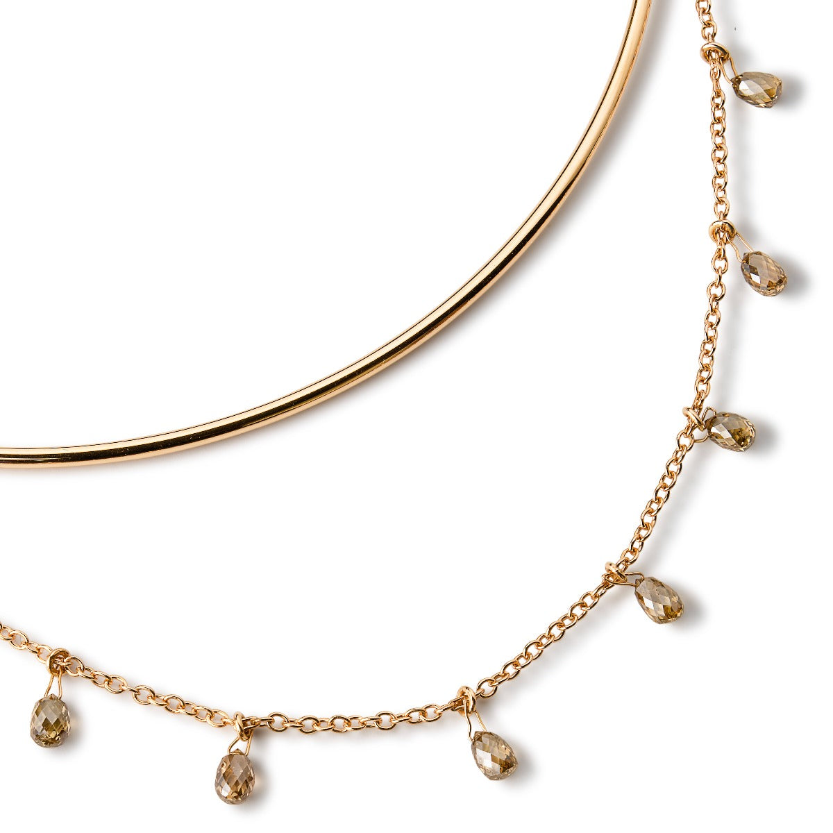 Choker_colgante_cadena_oro_rosa_diamantes_brown_talla_pera_vista_lateral_Ref_J5856CLB