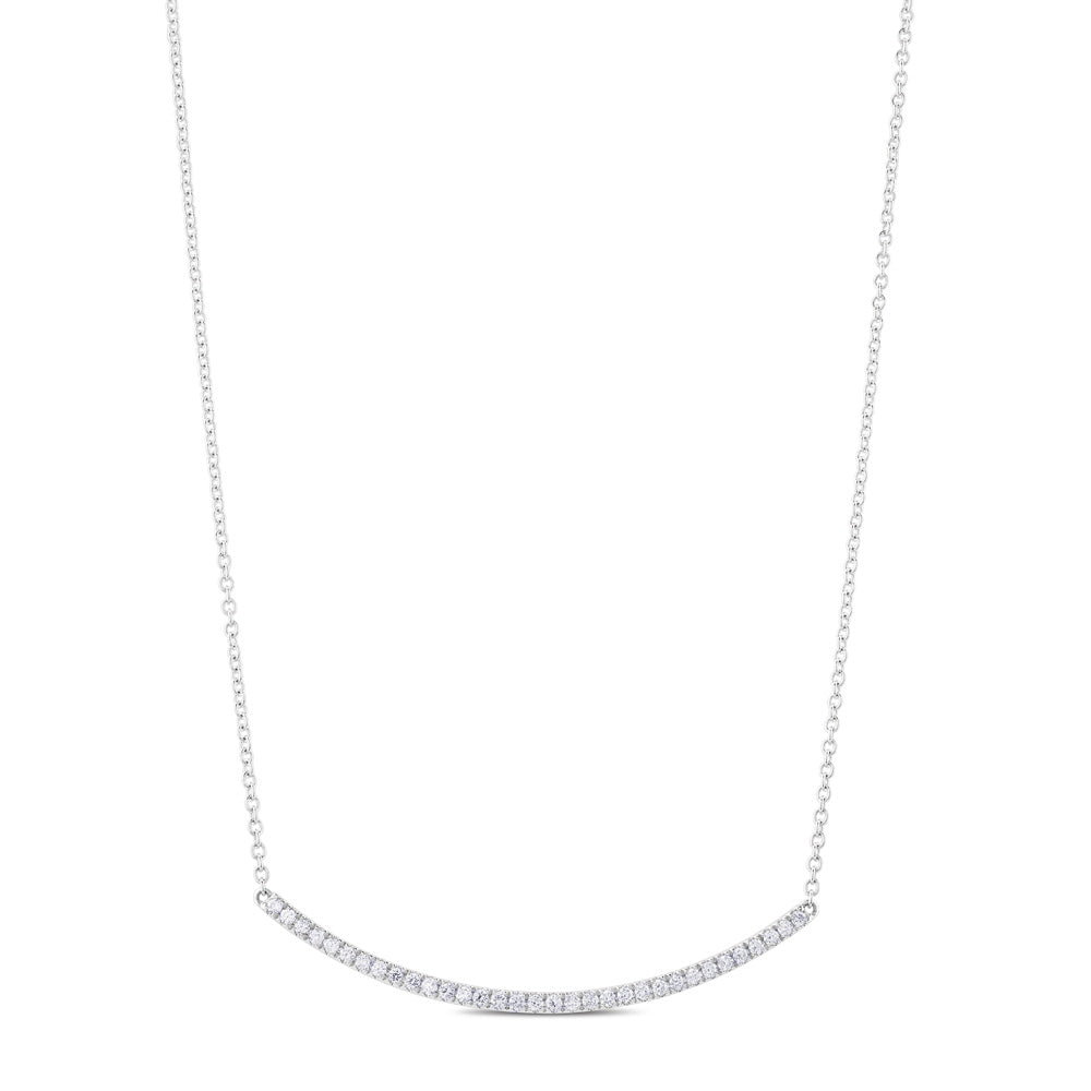 Colgante de oro blanco con línea de diamantes de 0,21 quilates