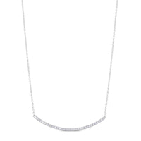 Colgante de oro blanco con línea de diamantes de 0,21 quilates
