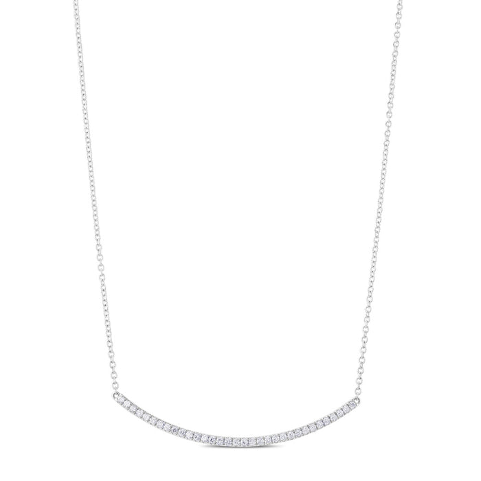 Colgante de oro blanco con línea de diamantes de 0,21 quilates