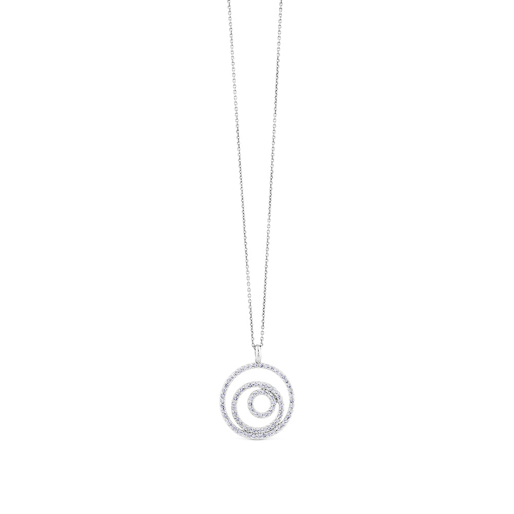 Colgante-oro-blanco-círculos-diamantes - Ref J4530CLB