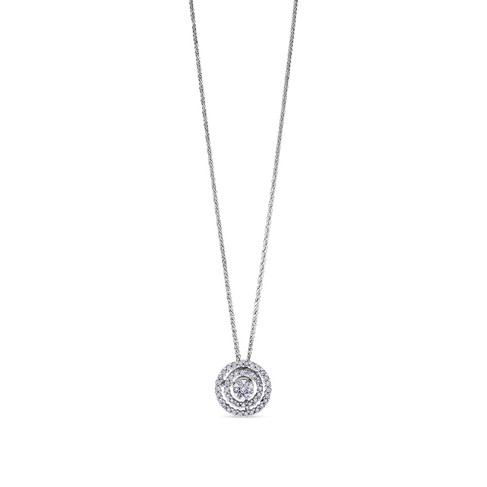 Colgante-oro-blanco-círculos-diamantes - Ref J4663CLB