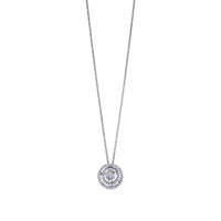 Colgante-oro-blanco-círculos-diamantes - Ref J4663CLB