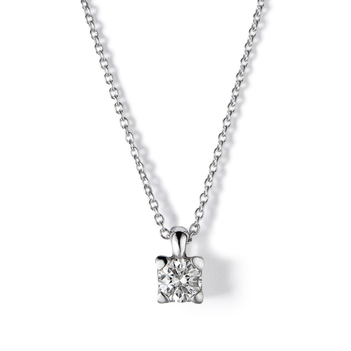 Colgante-oro-blanco-diamante-4-garras - Ref J5113CLB_Chocrón Joyeros