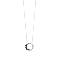 Colgante-oro-blanco-diamantes-blancos-negros - Ref J4671CLB