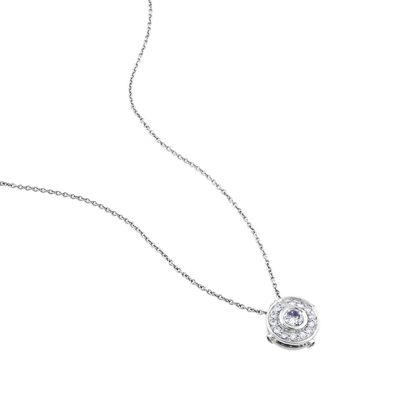 Colgante de oro blanco con diamantes