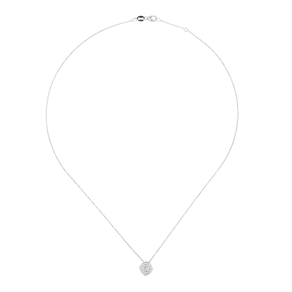 Colgante de oro blanco con diamantes