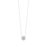 Colgante-oro-blanco-flor-diamantes - Ref.J4668CLB