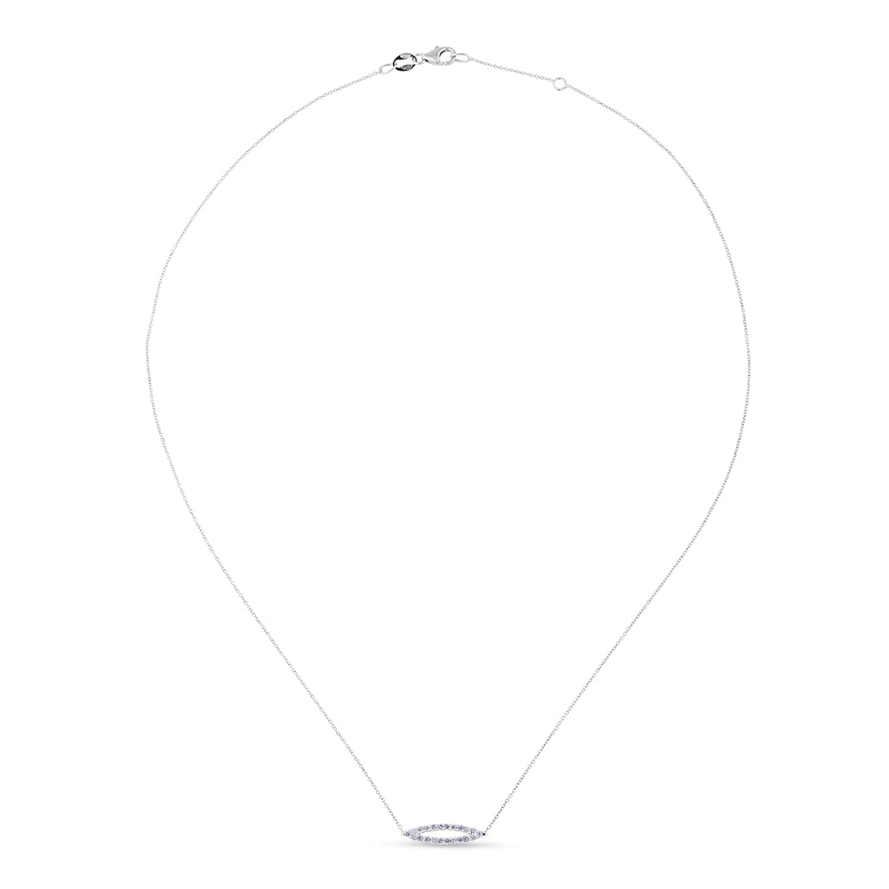 Colgante de oro blanco con ojo de diamantes