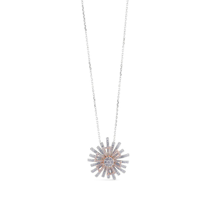 Colgante-copo-de-nieve-oro-rosa-blanco-diamantes - Ref J4626CLB