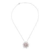 Colgante copo de nieve "Hypnose" de oro blanco y oro rosa con diamantes