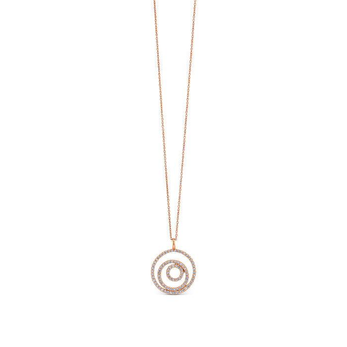 Colgante-oro-rosa-círculos-diamantes - Ref J4531CLB