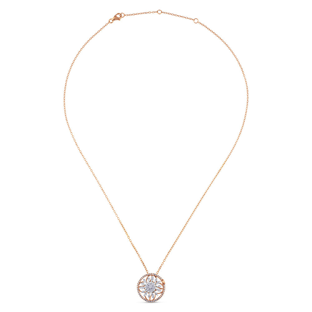 Colgante "Hypnose" de oro blanco y oro rosa con diamantes