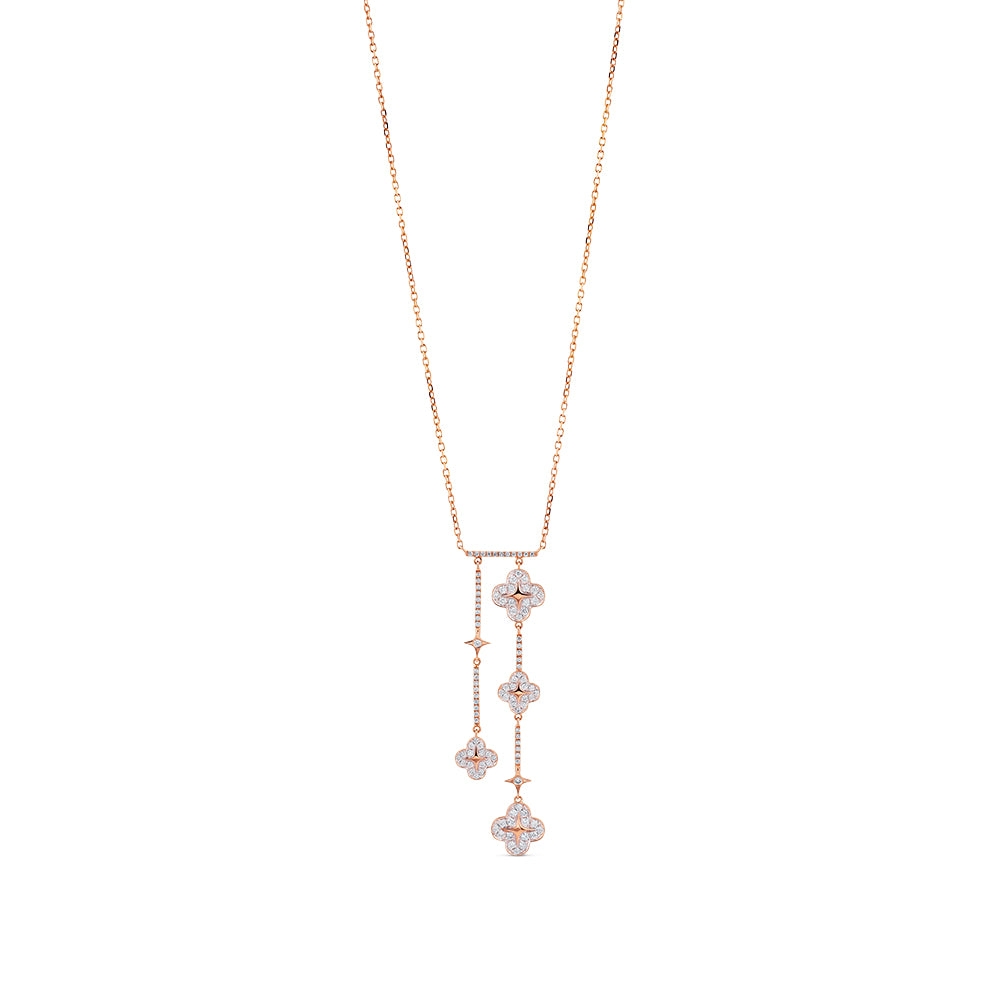 Colgante-oro-rosa-pensamiento-diamantes - Ref J4603CLB