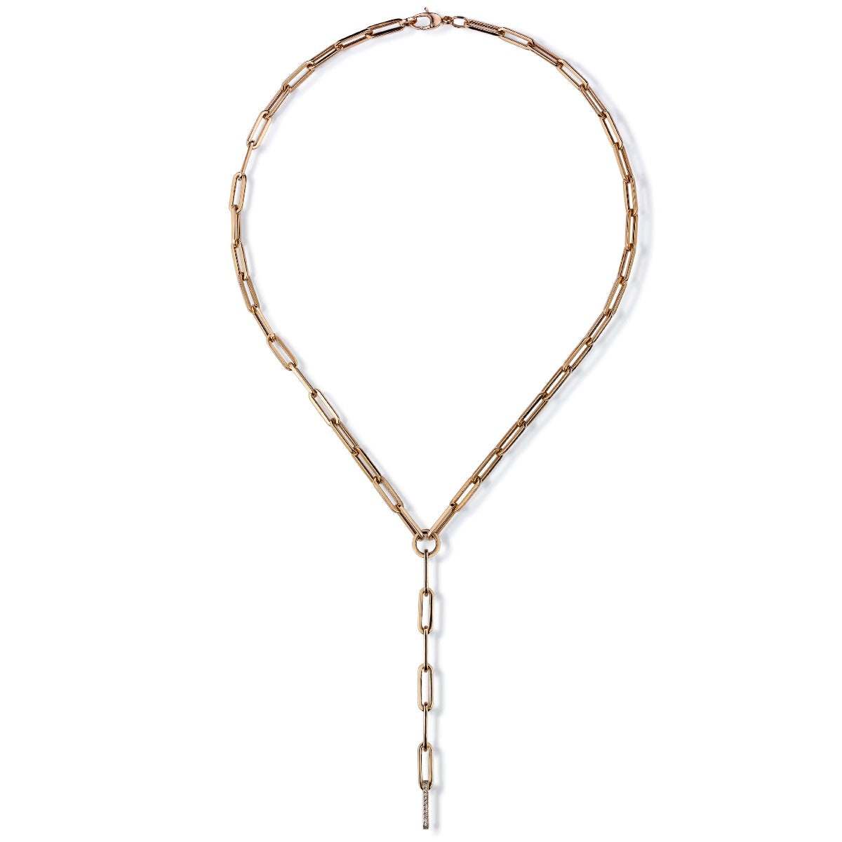 Colgante_link_oro_rosa_eslabones_diamantes- Ref J5306CB_Chocrón Joyeros
