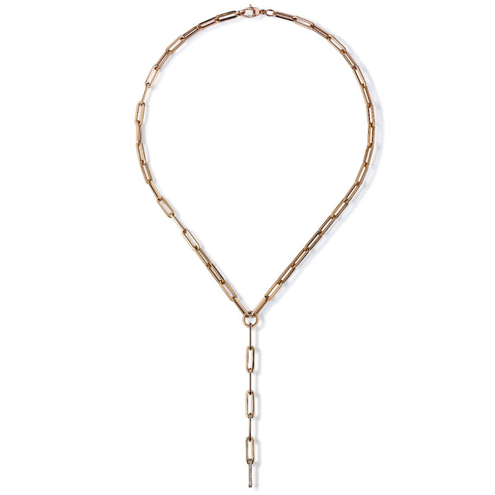 Colgante_link_oro_rosa_eslabones_diamantes- Ref J5306CB_Chocrón Joyeros
