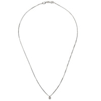Colgante de oro blanco con diamante en 4 garras