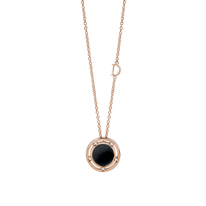 Collar-damiani-dside-oro-rosa-diamantes-onix - Ref 20082540