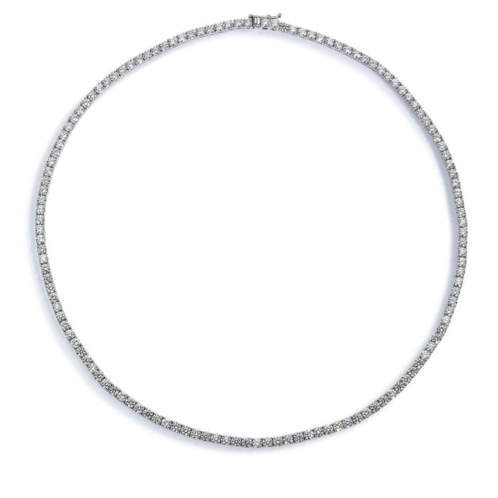 Collar Gargantilla Riviere oro blanco diamantes- Ref J5690CB_Chocrón Joyeros