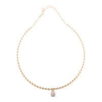 Gargantilla-bolas-oro-rosa-diamantes - Ref J4843CB