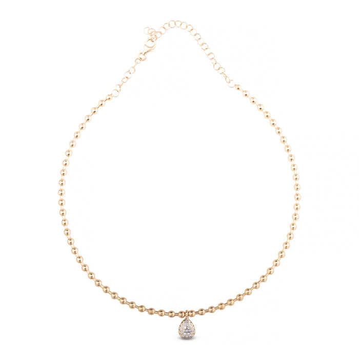 Gargantilla-bolas-oro-rosa-diamantes - Ref J4843CB
