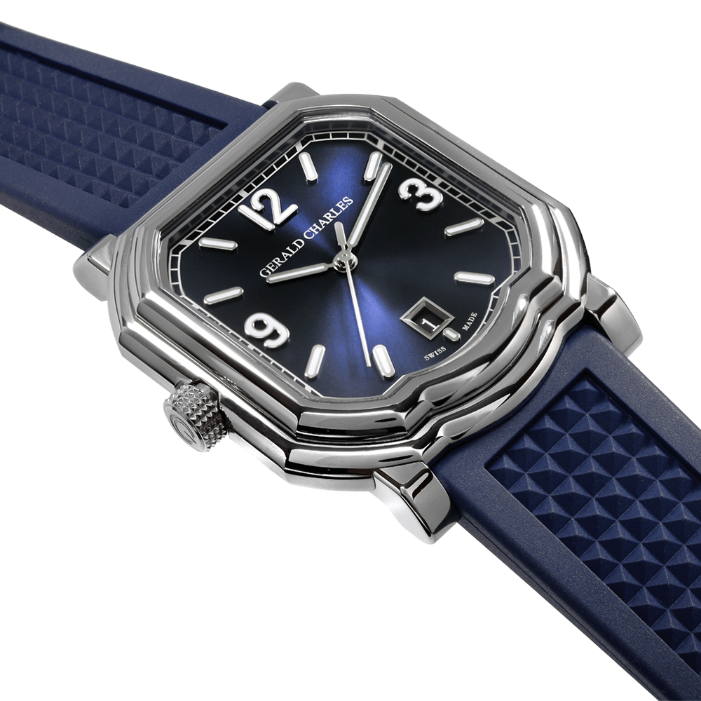 Gerald Charles Sport titanio esfera azul 39mm