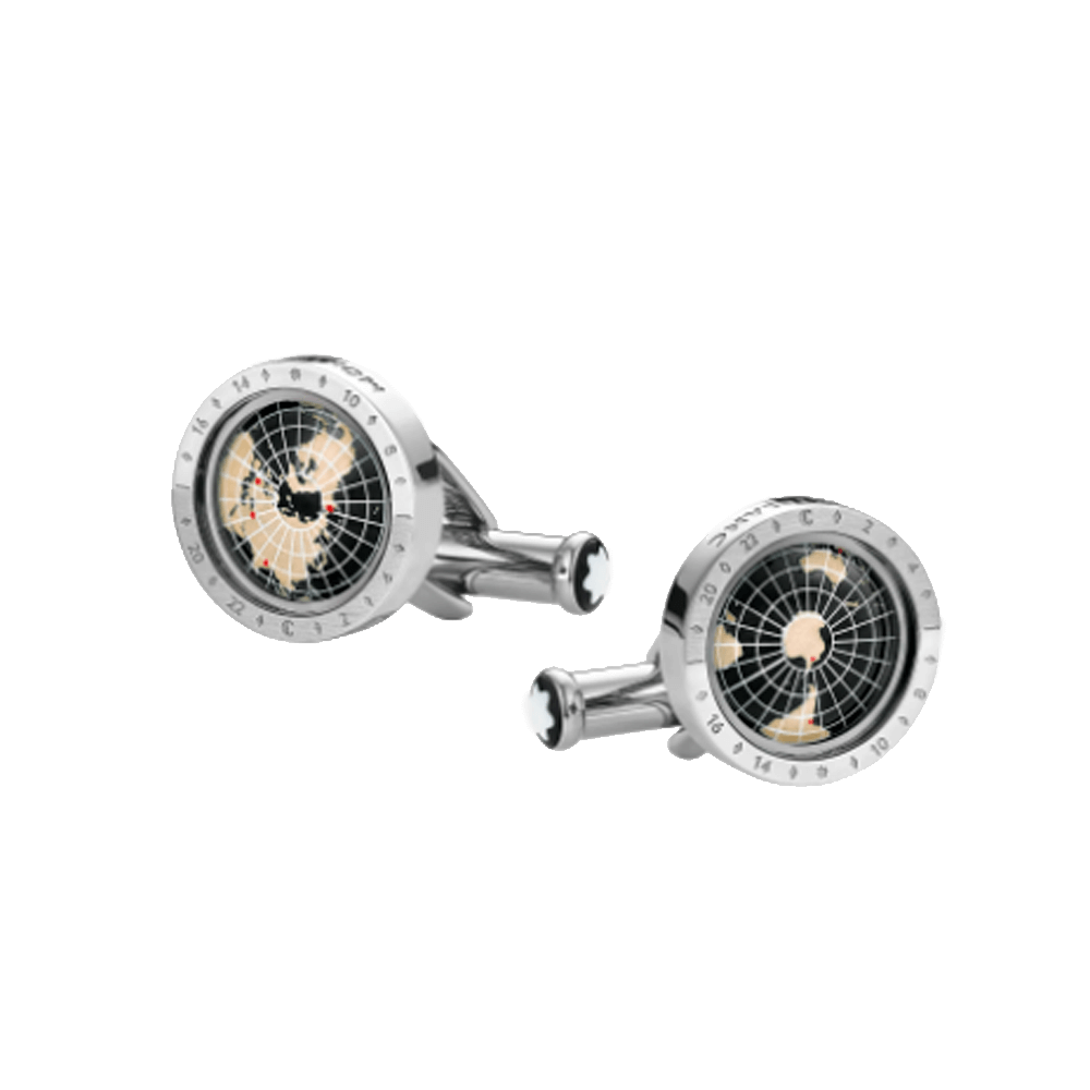 Gemelos Montblanc Geosphere en negro y acero_126164_Chocron joyeros