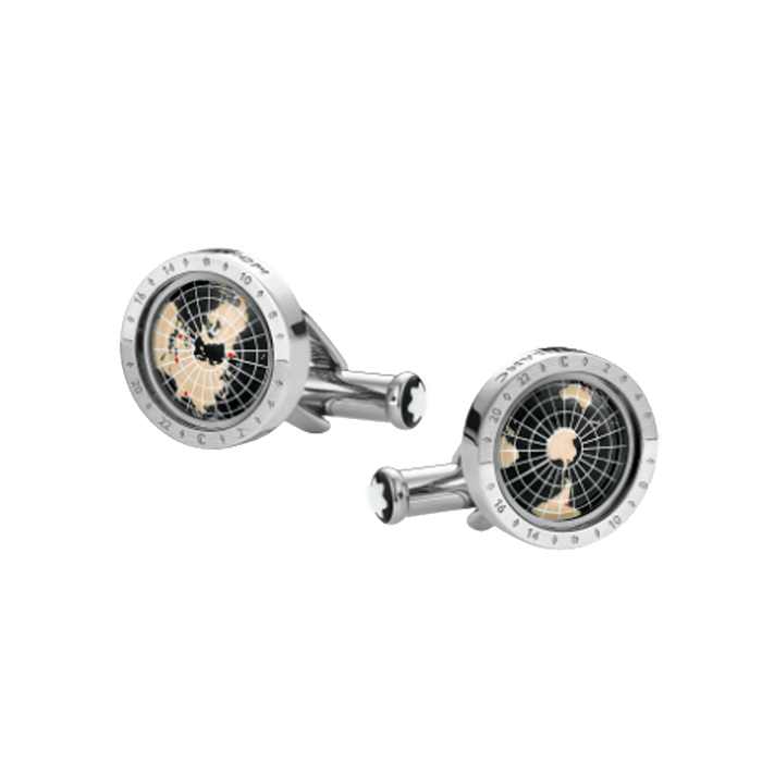 Gemelos Montblanc Geosphere en negro y acero_126164_Chocron joyeros
