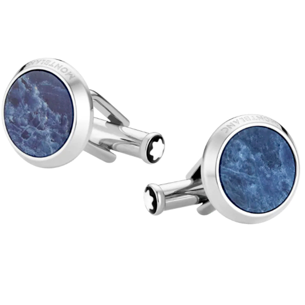 Montblanc Gemelos Sartorial acero y sodalita