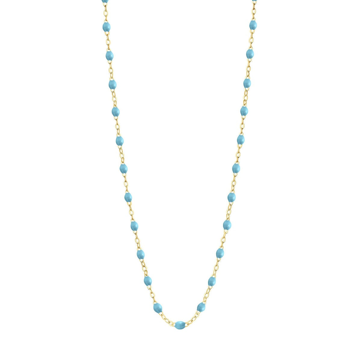 gigiCLOZEAU collar Classic oro amarillo color turquesa 42cm