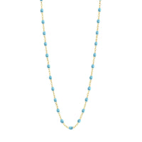gigiCLOZEAU collar Classic oro amarillo color turquesa 42cm