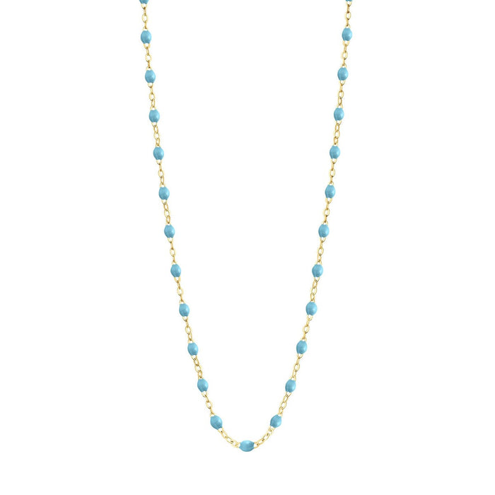 gigiCLOZEAU collar Classic oro amarillo color turquesa 42cm