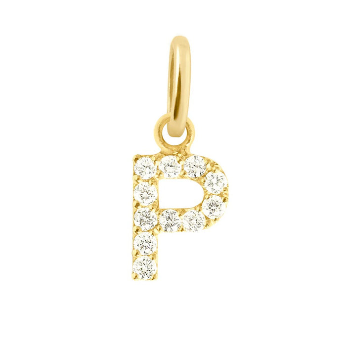 gigiCLOZEAU charm oro amarillo letra P con brillantes