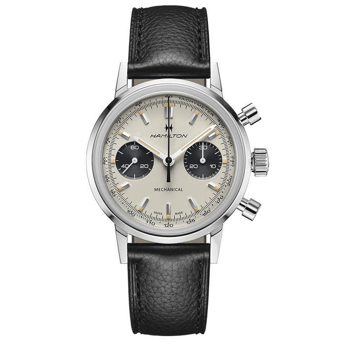 reloj hombre Hamilton American Classic Intra-Matic Chronograph H Piel_ H38429710_Chocrón Joyeros