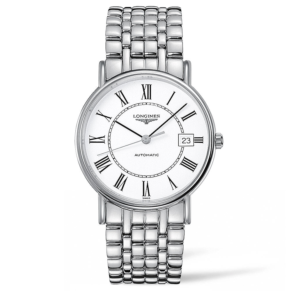 Longines Présence Acero 38,5 mm Automático Números Romanos
