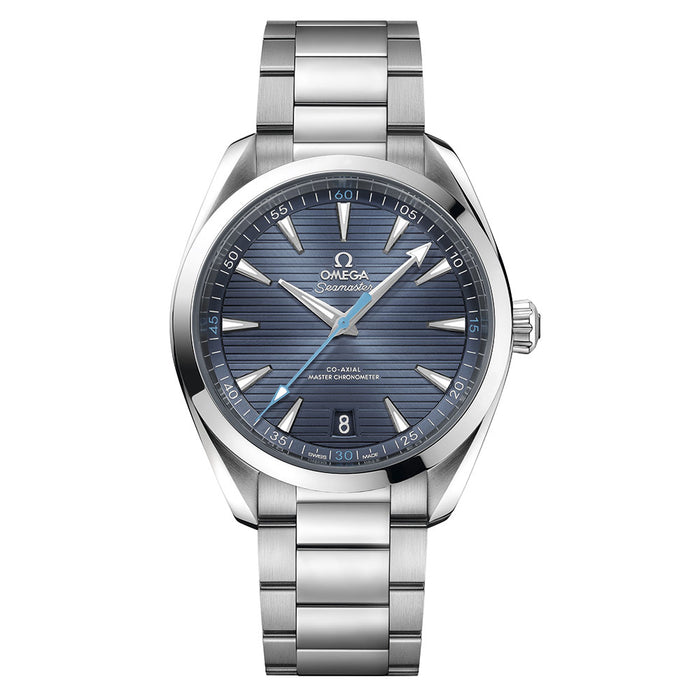 reloj Omega seamaster 40mm esfera azul grisaceo - Chocrón Joyeros
