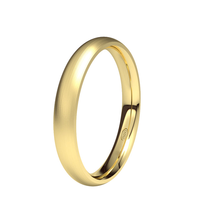 Alianza-boda-almendrada-oro-amarillo-satinado-3mm - Ref J-AAL30M