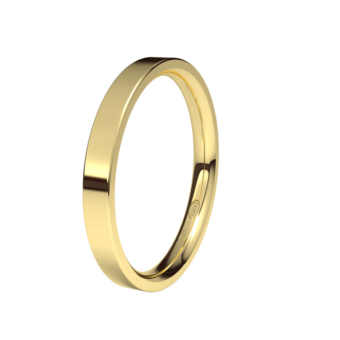 Alianza-boda-oro-amarillo-brillo-formad-2.5mm - Ref J-AFD25B